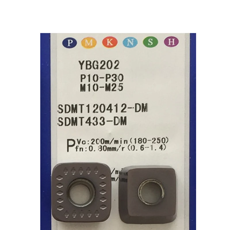 Inserti CNC di alta qualità SDMT YBG205 YBG202 YBG302 lavorazione acciaio e acciaio inossidabile sdsdmt120412-PM/-DM utensile per tornitura