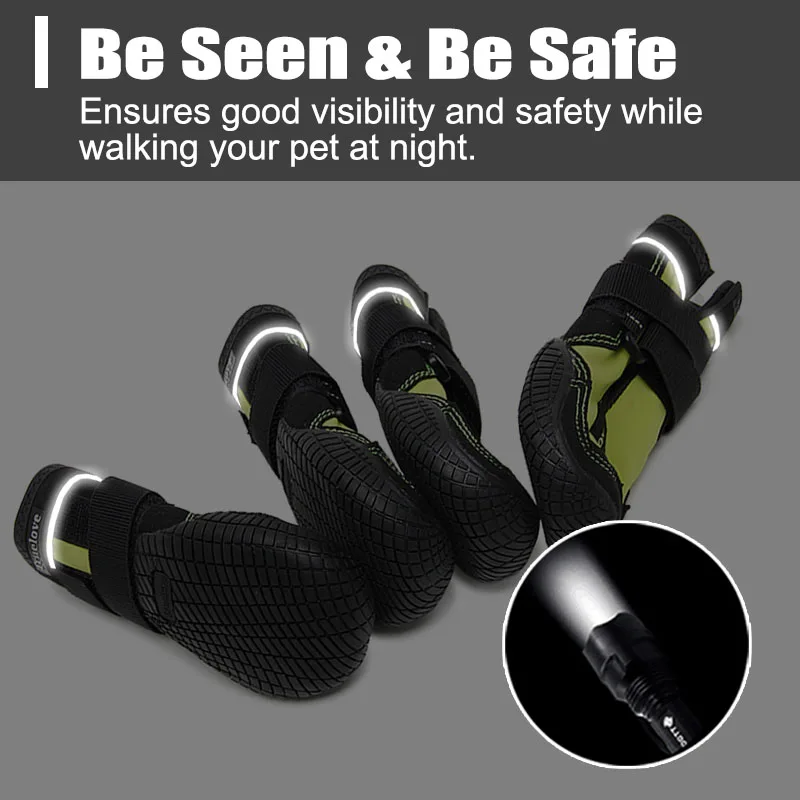 Truelove Waterproof Rubber Dog Shoes For Small Large Dogs Snow Anti-Slip Winter Shoes For Dog Pug Pet Boots Chihuahua Husky