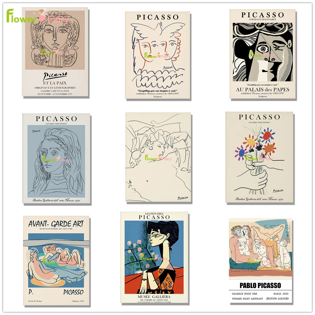 

Vintage Abstract Picasso Girl Wall Art Canvas Painting Posters And Prints Nordic Poster Wall Pictures For Living Room Unframed