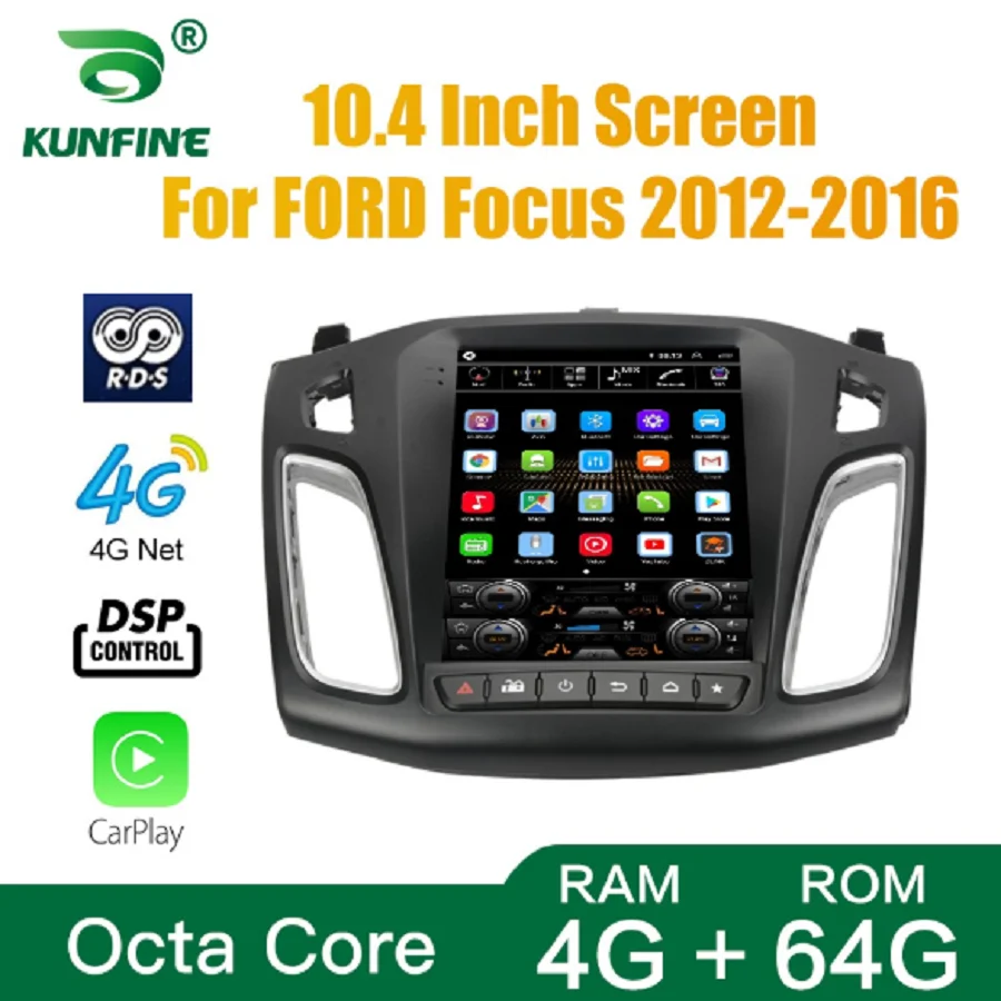 

Tesla Screen Octa Core 4GB RAM 64GM ROM Android 10.0 Car DVD GPS Player Deckless Car Stereo For FORD Focus 2012-2016