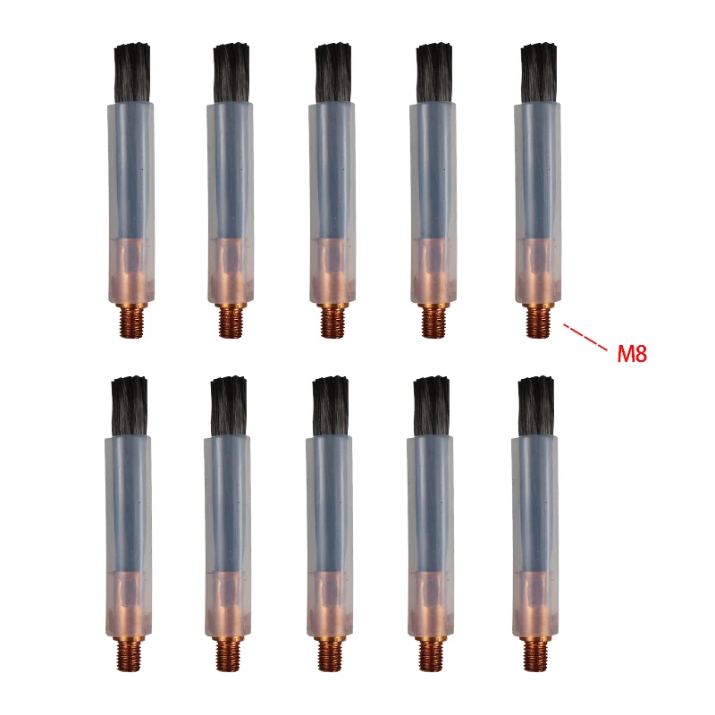 M6/M8 /M8 Polishing Brush Head for Stainless Steel Weld Bead Processor Welding Seam Cleaner with 10pcs Brush Head