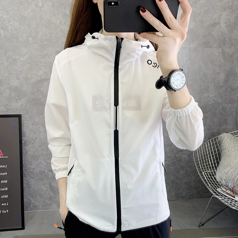 Oversize Women\'s windbreaker Breathable Sun Protection Jacket Loose Fishing Hiking Thin Coat Outdoor Sports Skin Clothing XS-4XL