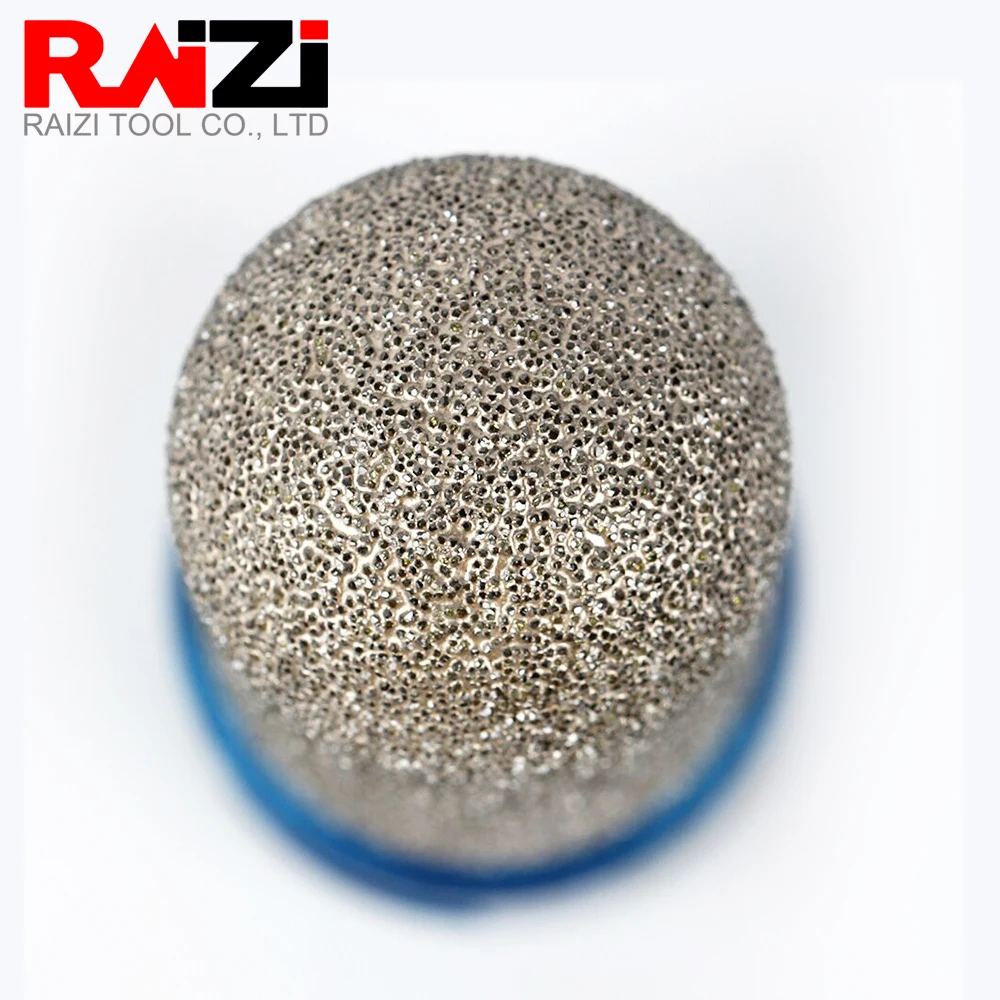 Raizi 1 pc vácuo soldadas diamante dedo bits para telha pedra bancada 20/25mm redonda-cabeça diamante fresagem bits