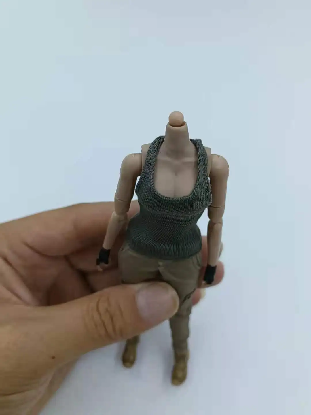 1/12 Scale Female Soldier Clothes Vest Overalls Model for 6-inch Action Figure Body Doll in Stock for Sale