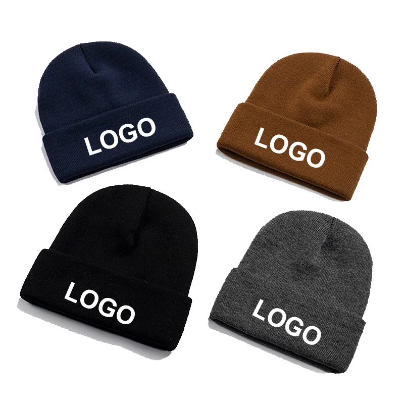 

Winter Hat Low MOQ Custom 3D Embroidery Logo Adult Knitted Outdoor Snow Head Wear Warm Woven Label Winter Cap Beanie Hat