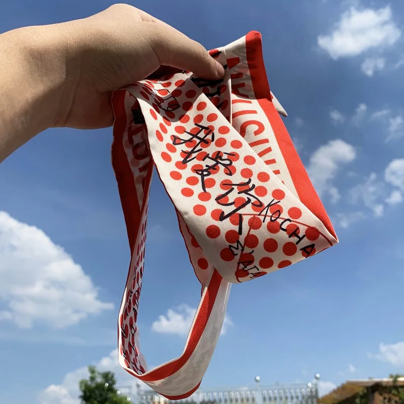 Bufanda de seda retro para regalo de San Valentín, bandana de seda para mujer, bolso atado y pañuelo para el pelo, tocado para niña, corbata para