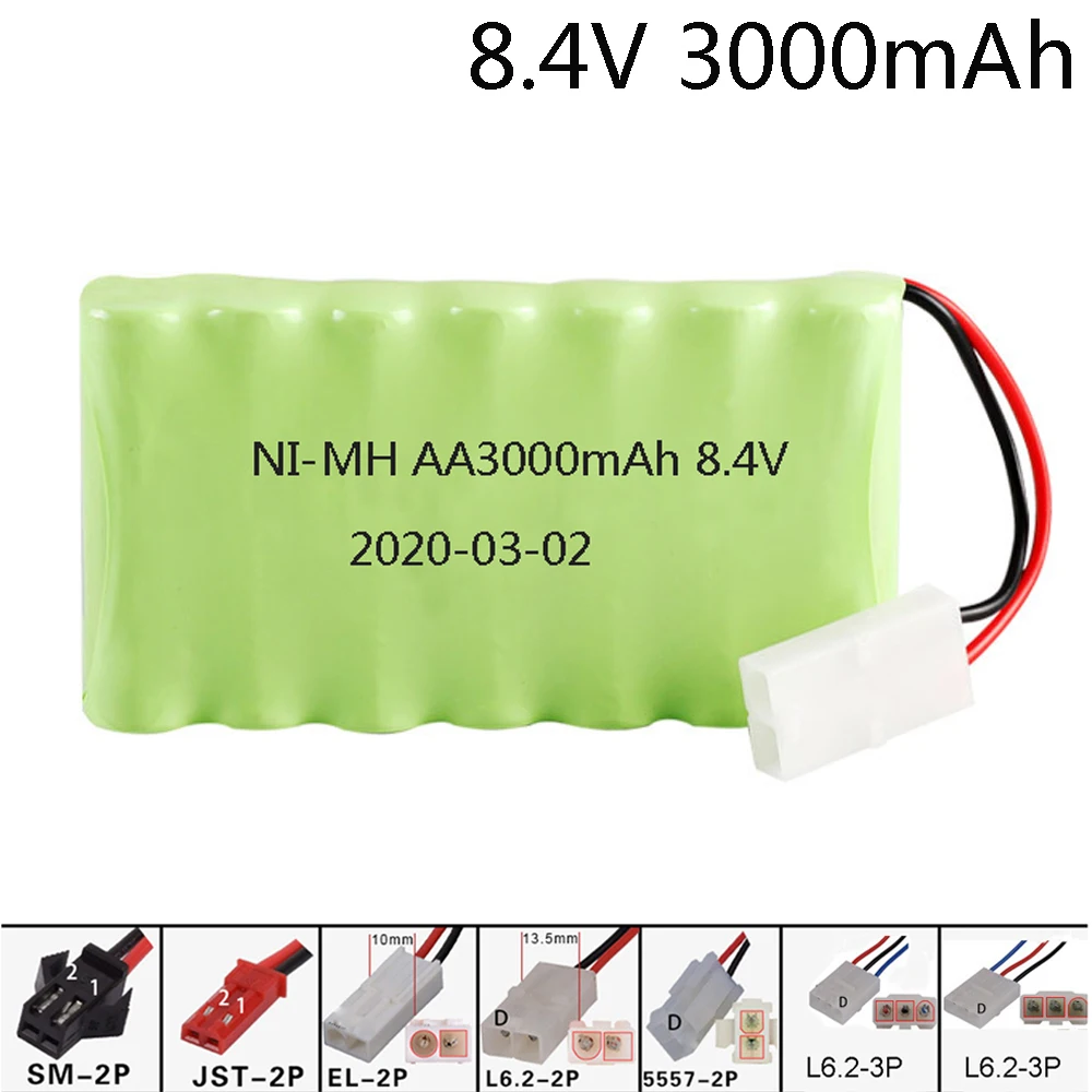 

8,4 V 3000mah NiMH батарея для дистанционного управления игрушечных автомобилей танки поезда Робот Лодка пистолет Ni-MH AA 2400mah 8,4 v обновление батареи оптовая продажа