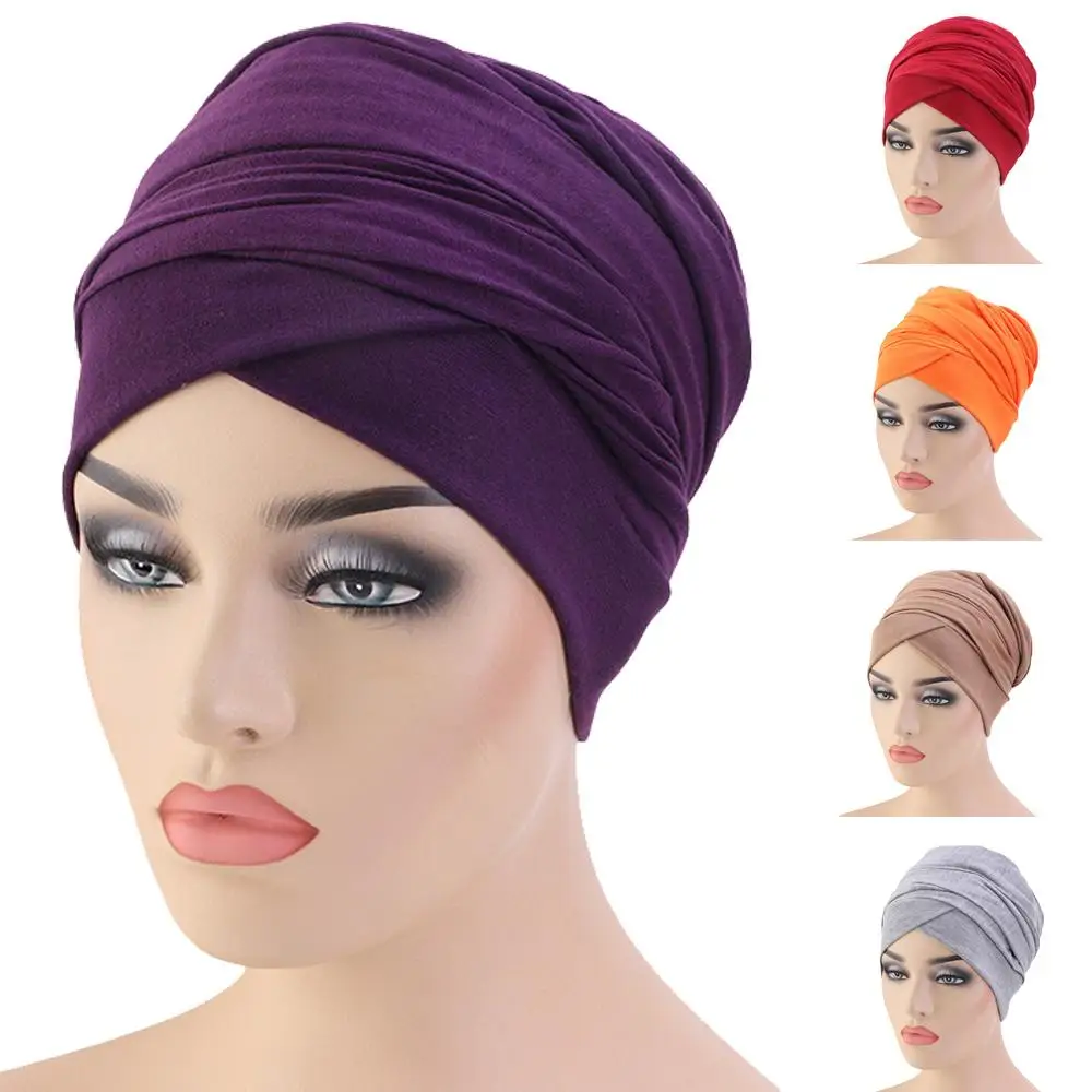 

Women Muslim Long Tail Scarf Head Wrap Hat Turban Hijab Hair Loss Cancer Caps Beanie Headscarf Plain Arab Islam Bandanas Casual