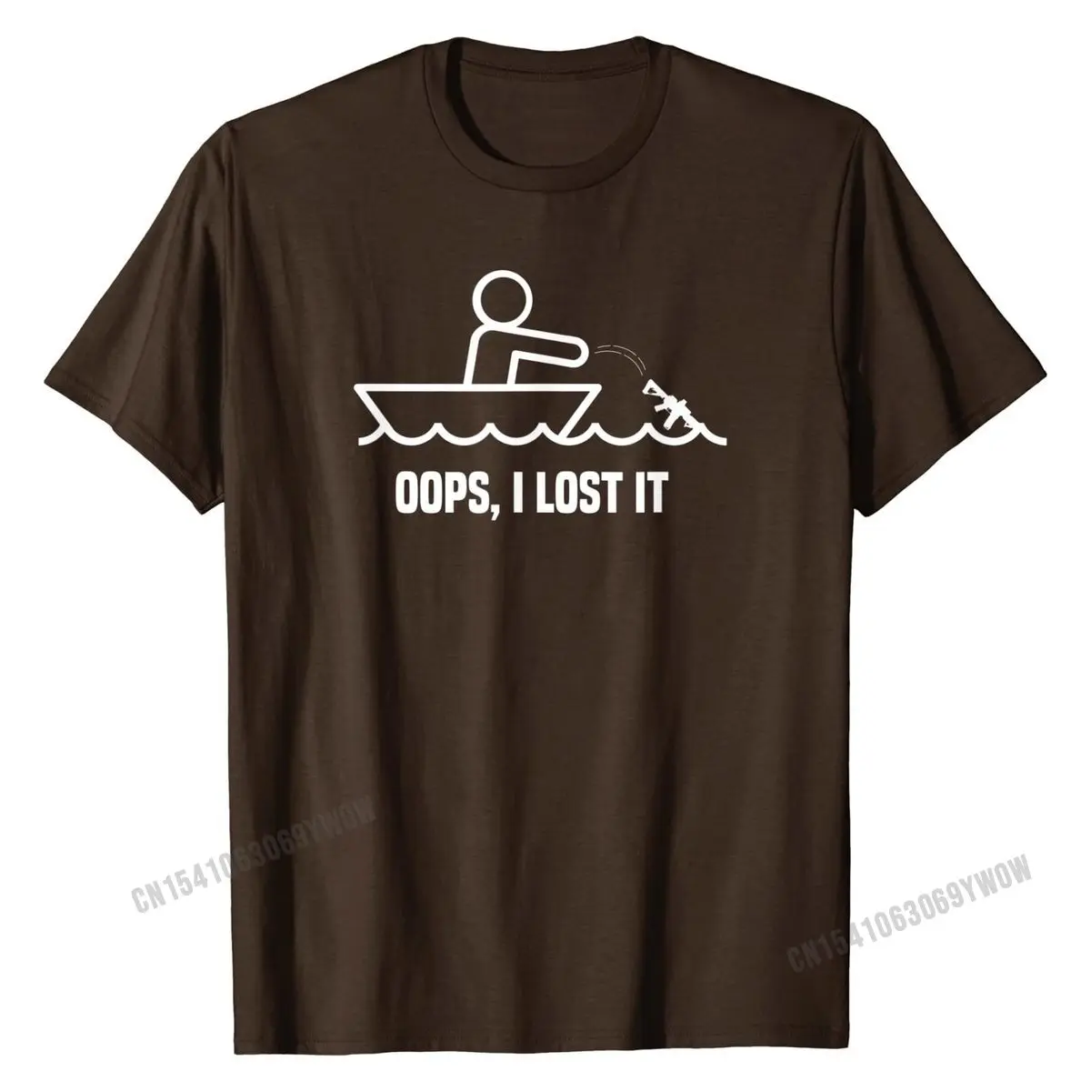 Lost my guns in a boating accident Gag Gift Funny AR15 tee T-Shirt Men Funny Normal Tops Shirt Cotton Top T-shirts cosie