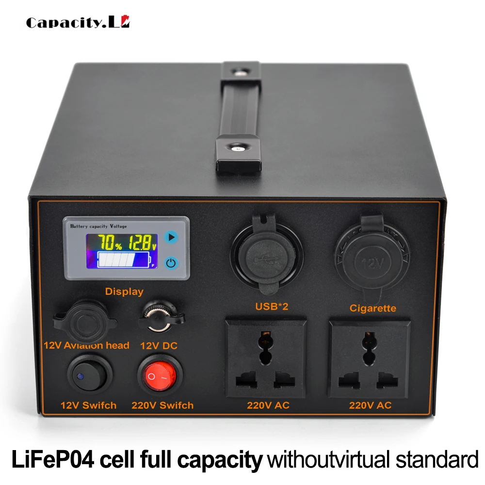 12 В 60 ач Lifepo4 аккумуляторная батарея 40 Ач 50 Ач инверторная батарея AC220 в 350 Вт литиевая солнечная батарея для наружного хранения энергии в кем...