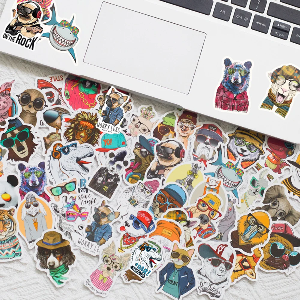 

10/30/50PCS Rock Animal Stickers Decorative Fridge Phone Bicycle Water Bottle Waterproof DIY Cartoon Graffiti Kid Sticker Decals