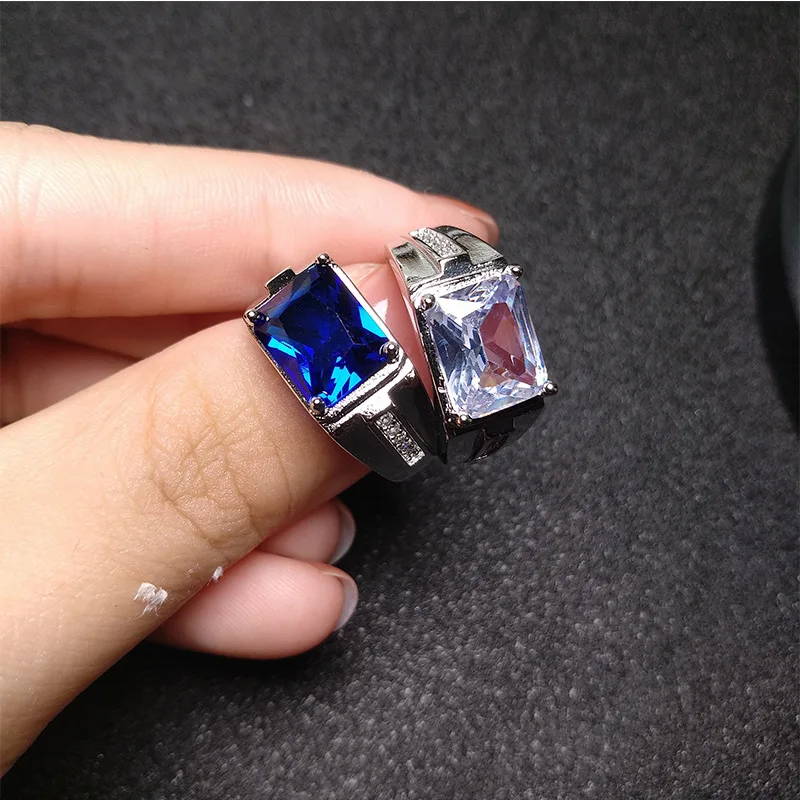 Fashion Ring for Women Men 925 Silver Jewelry with Zircon Gemstone Open Finger Rings Accessories Wedding Party Gifts Wholesale