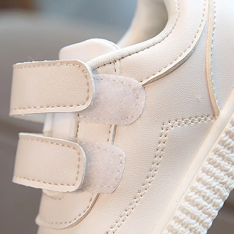 Kids Sneakers Girls Trainers Boys Shoes Children Leather Shoes White Black School Running Shoes Pink Sports Shoes Flexible Sole