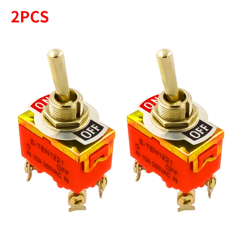 2 PCS E-TEN1221 15A 250V orange rocker switch OFF/ON power switch four feet