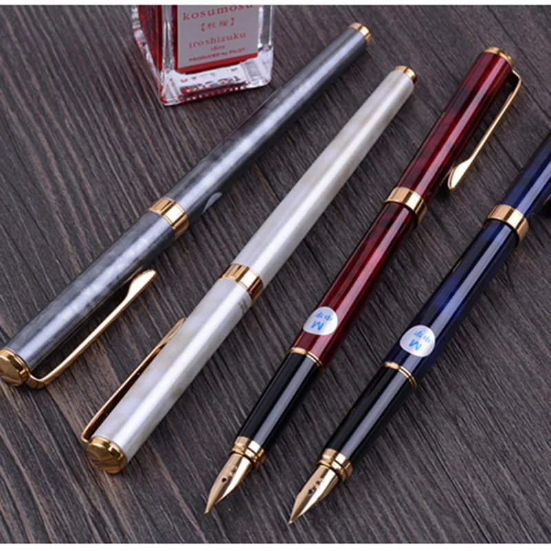 Japan PILOT New Cavalier Fountain Pen Marbled Metal Rod FCAN-5SR