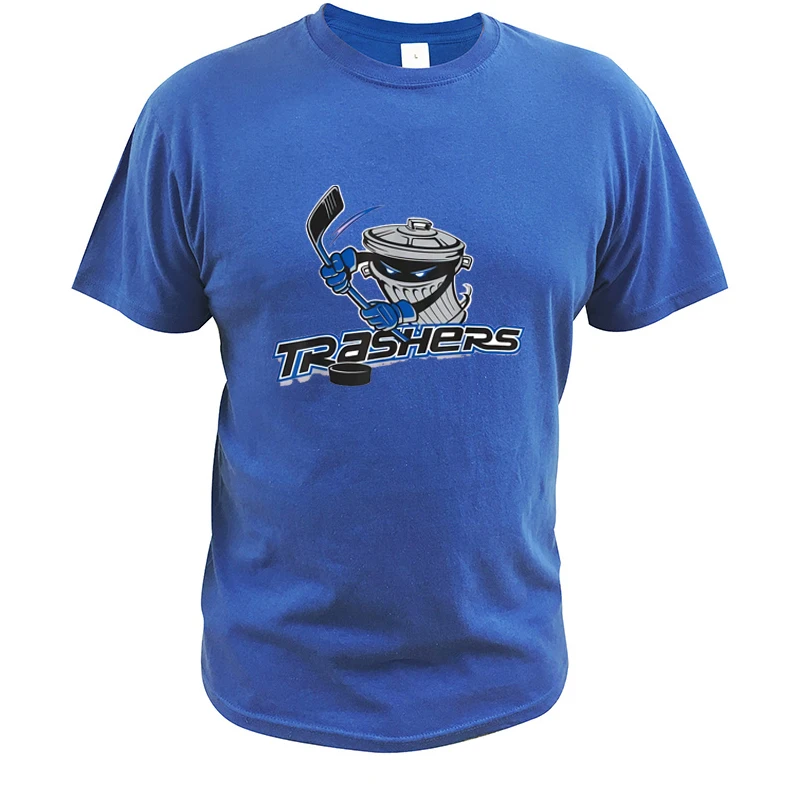 Danbury Trashers Ice Hockey T Shirt Vintage Ice Hockey Game Tee 100% Cotton EU Size Short Sleeve