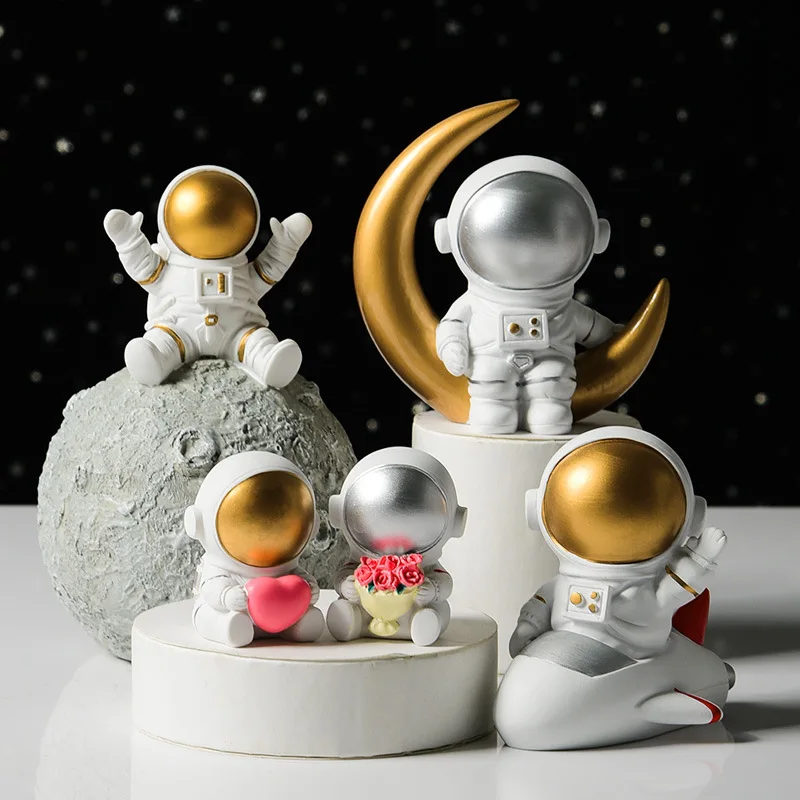 8 Astronaut Silicone Mold For Fondant Chocolate Epoxy Sugarcraft Mould Pastry Cupcake Decorating Kitchen Accessories Tool