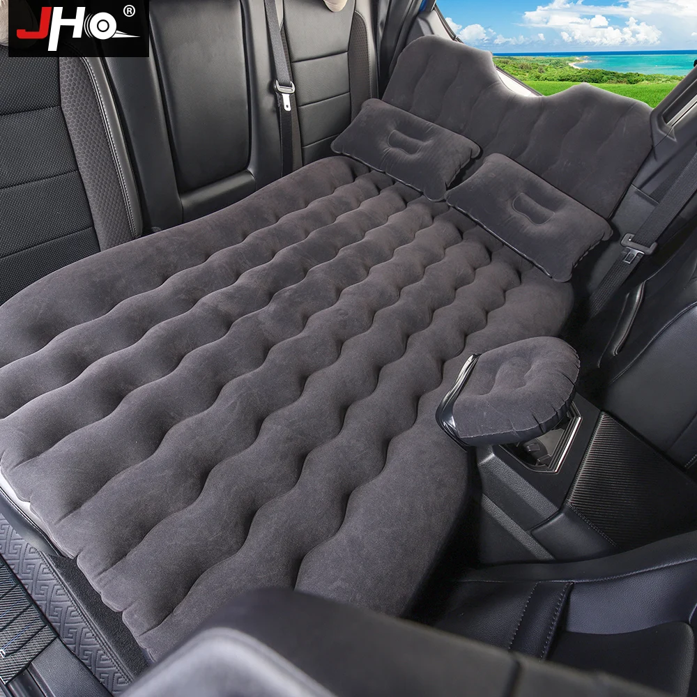 JHO Car Back Seat Cover Air Inflatable Travel Bed Mattress Sofa Outdoor Camping Cushion For Ford Raptor Explorer Grand Cherokee