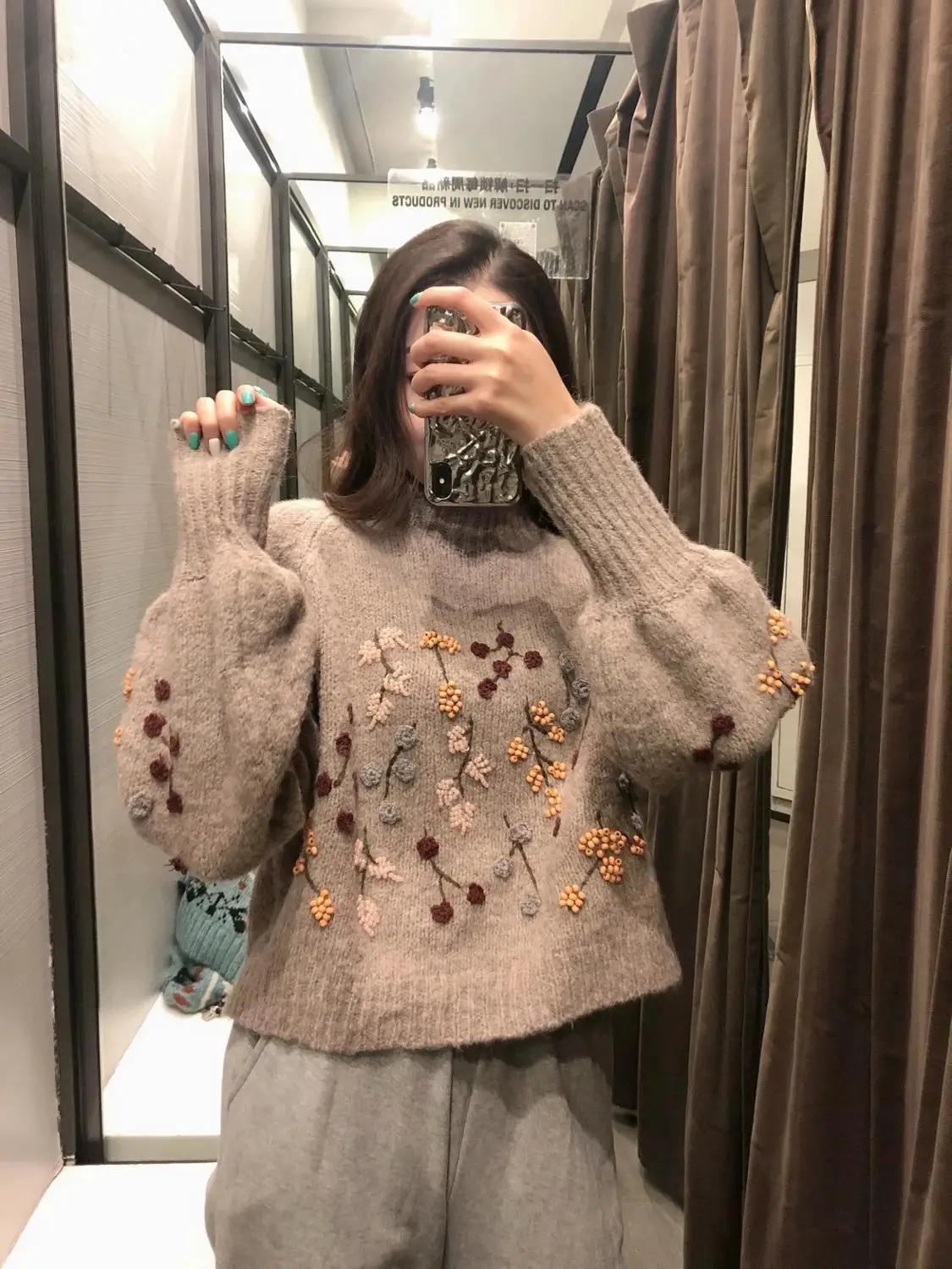 Jenny&Dave  Sweaters Women Pullovers England Vintage Indie Folk Vintage Beading Embroideried Winter Sweaters Women Pull Femme