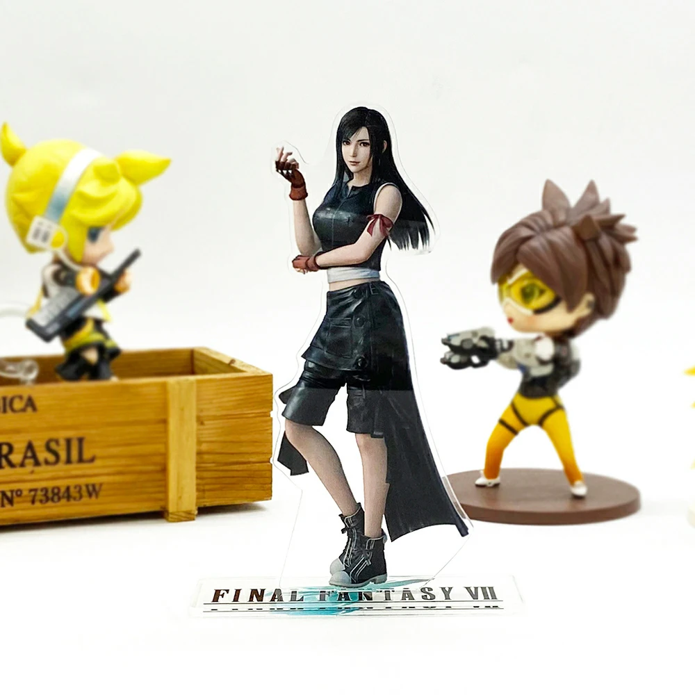 

FF7 VII 7 Tifa Lockhart acrylic stand figure model double-side plate holder cake topper anime cool