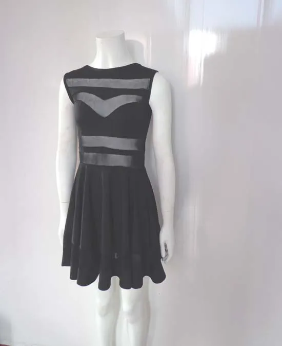 Minivestido para mujer, vestido negro ajustado, informal, elegante