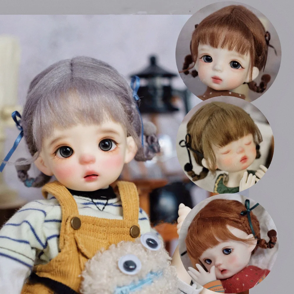 소녀 액세서리용 슈퍼 귀여운 헤어 가발, OB11 1/8 1/6 1/4, 1/3 체중계 BJD/SD OB11 BB YOSD MSD SD13 용 가발, C1445