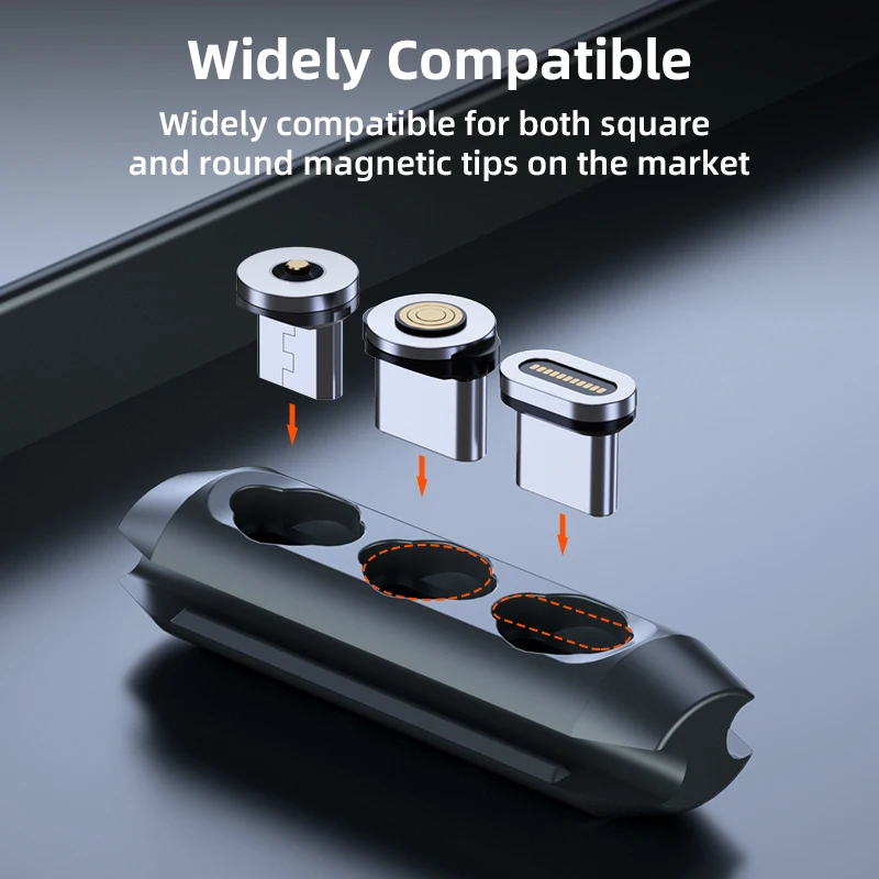 Magnetische Stecker Fall Portable Storage Box Für iPhone Micro USB Typ C Magnet Chagrer Adapter Stecker Kabel Veranstalter
