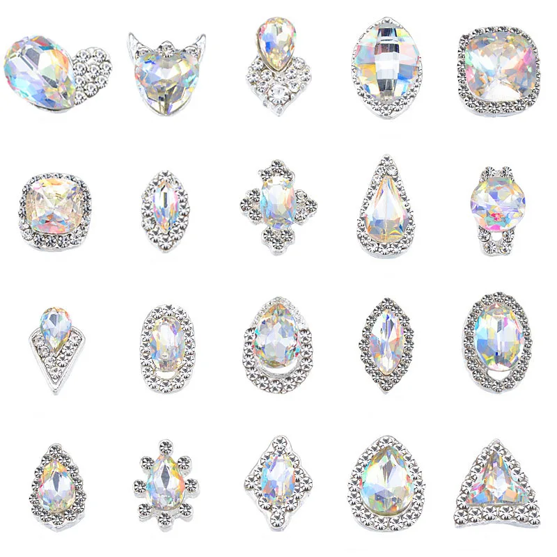 

Charm Zircon Diamonds Alloy 3D Nail Art Decorations Luxury Shiny Pearl Butterfly Crystal Jewelry Manicure Design Accessories