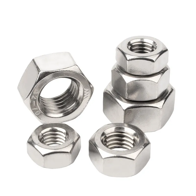 1/50/100pcs A2 304 Stainless Steel Hex Hexagon Nut for M1 M1.2 M1.4 M1.6 M2 M2.5 M3 M4 M5 M6 M8 M10 M12 M16 M20 M24 Screw Bolt