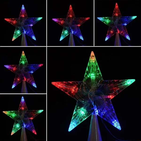 Large Christmas Tree Topper Star Lights Lamp Multi Color Decoration 100-240V SAL99