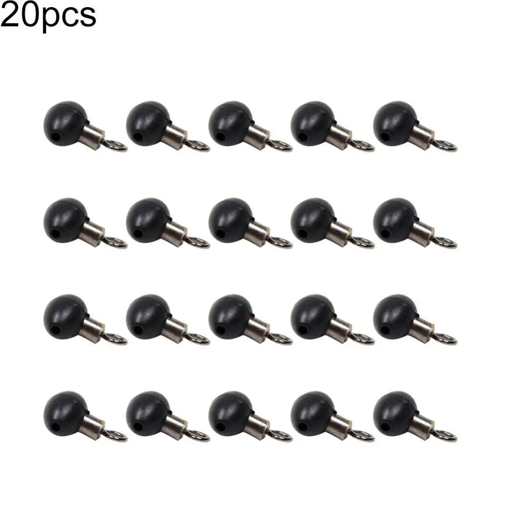 50% Hot Sale 10/20/30/40Pcs Stainless Steel Fishing Tackle Zip Slider Beads Swivels Pulley Clip Line Rigs Fishing Tool