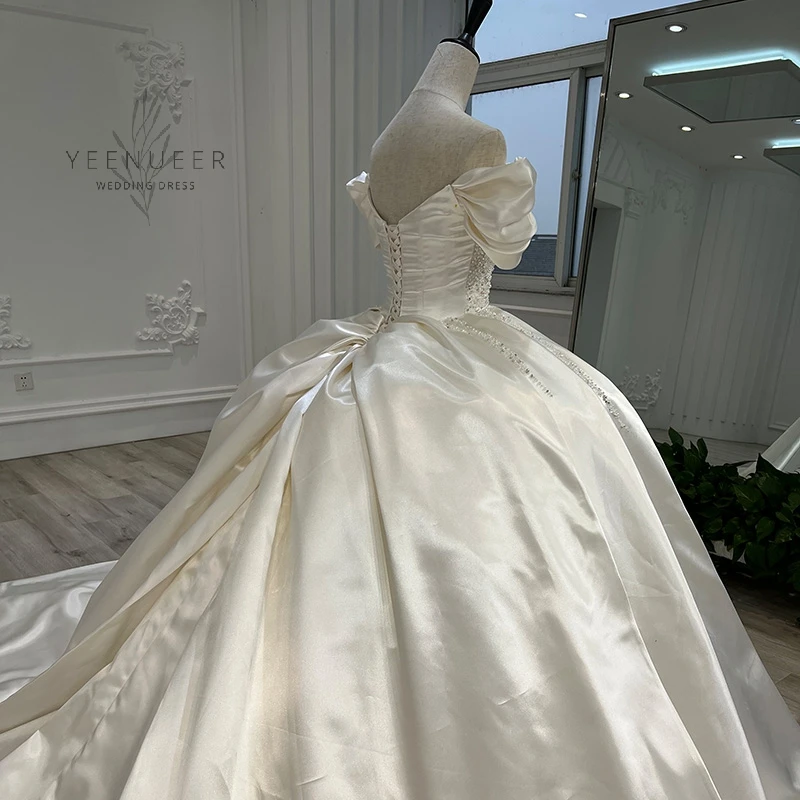 Yeenueer  Luxury Full Beading Wedding Dress Real Work High Quality Bridal Dress