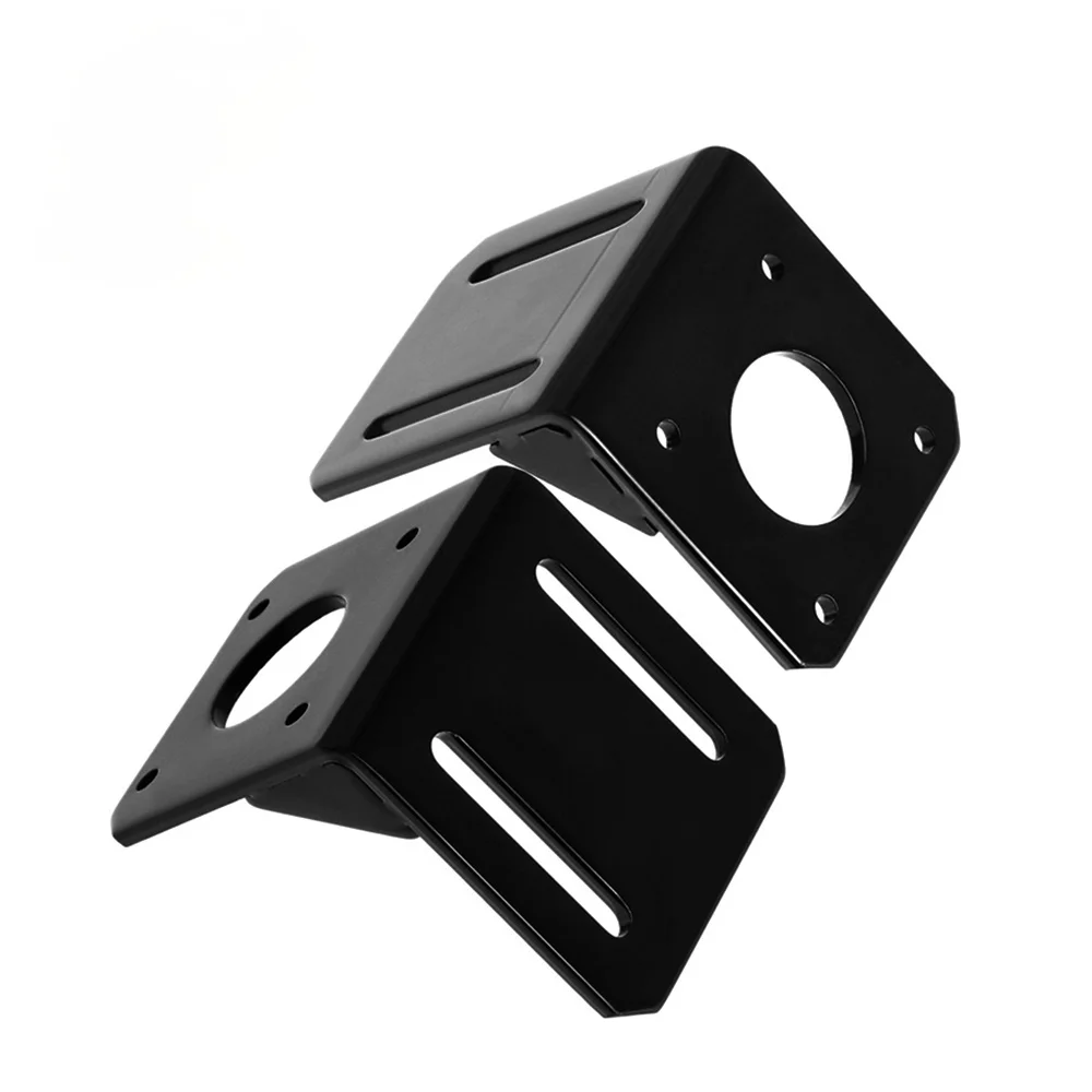 Nema23 Mounting L Bracket 57 Stepper Motor Fitted Black Alloy Steel Mounting Bracket NEMA 23 NEMA17 Mount for 42/57