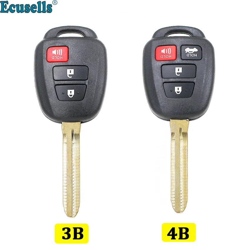 

2+1/3/4 Buttons replacement Remote Key Shell For Toyota RAV4 Corolla Camry Tacoma Altis 2012-2016