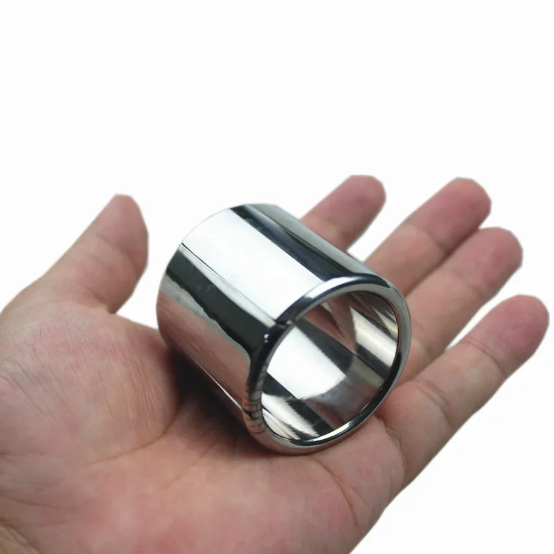 3 Sizes Stainless Steel Flake Male Scrotum Pendant Bound Cockrings Testicle Bondage Penis Ring Stretcher Testis Weight BB211