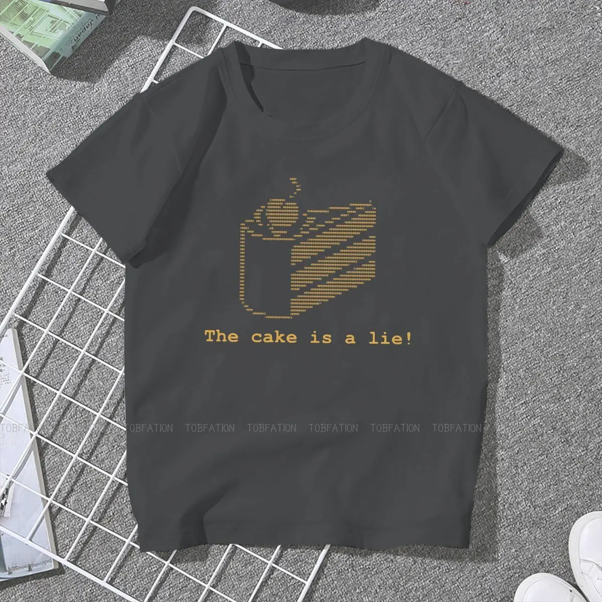 The Cake Is A Lie Code Women's TShirt Portal Game Chell Atlas P-Body O Neck Girls Tops 5XL Lady T Shirt Funny Fashion Gift