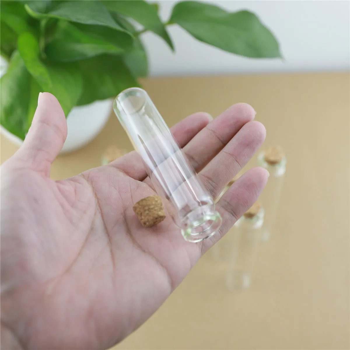 24 Pieces 22*100mm 25ml Mini Glass Jars Bottles Cork Stopper Crafts Tiny Jars Transparent Empty Glass Storage Jar Glass Bottle