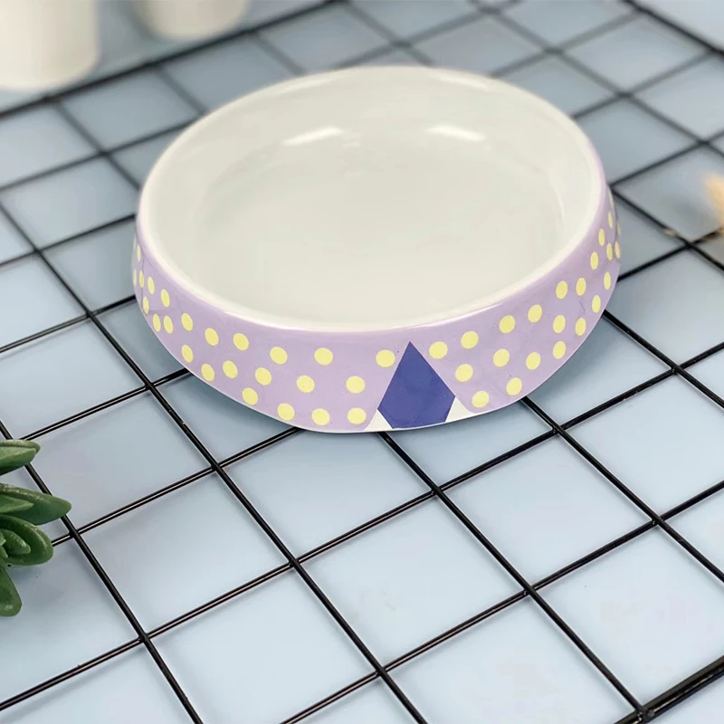 Cute Pets Supplies Unique Shape Feeding Bowls for Dogs Necktie Pattern Dog Water Cat Dish Food Bowl Feeders Trays for Cats