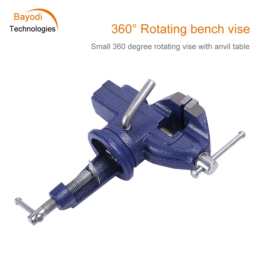 50mm/60mm/65mm Table Vise 360 Degrees Universal Rotation Table Vise Activity With Anvil Small Cast Iron Table Vise