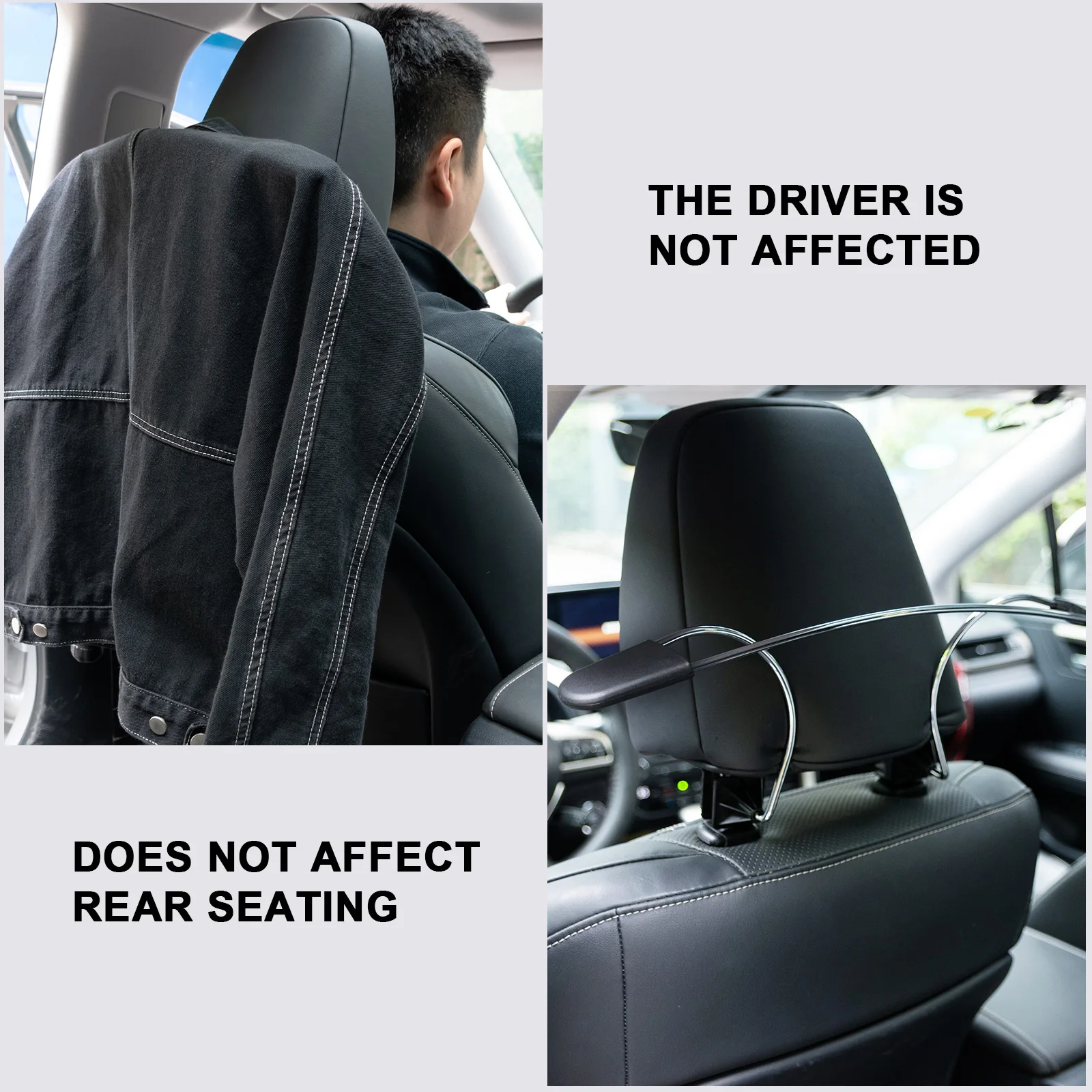 Universal Car Hanger Coat Clothes Back Seat Headrest Hangers Cloth Jacket Suit Trousers Phone Holder Rack Hook Auto Accessories