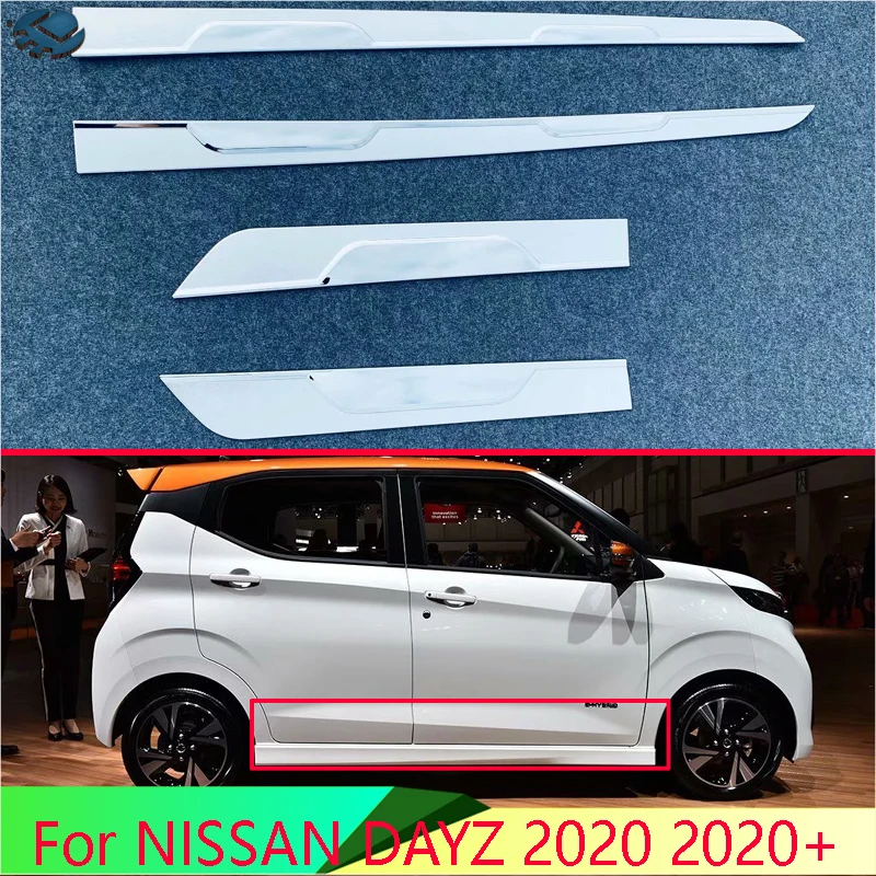 Dla NISSAN DAYZ 2020 + akcesoria z abs chromowanego samochodu drzwi boczne kształt nadwozia listwa wykończeniowa