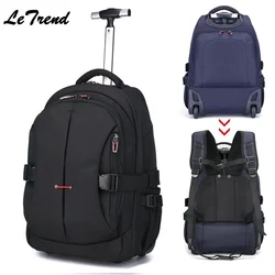 LeTrend Trolley Backpack Shoulder Bag Student Trolley Bag Luggage 20 inch Boarding Travel Bag Best For Gift