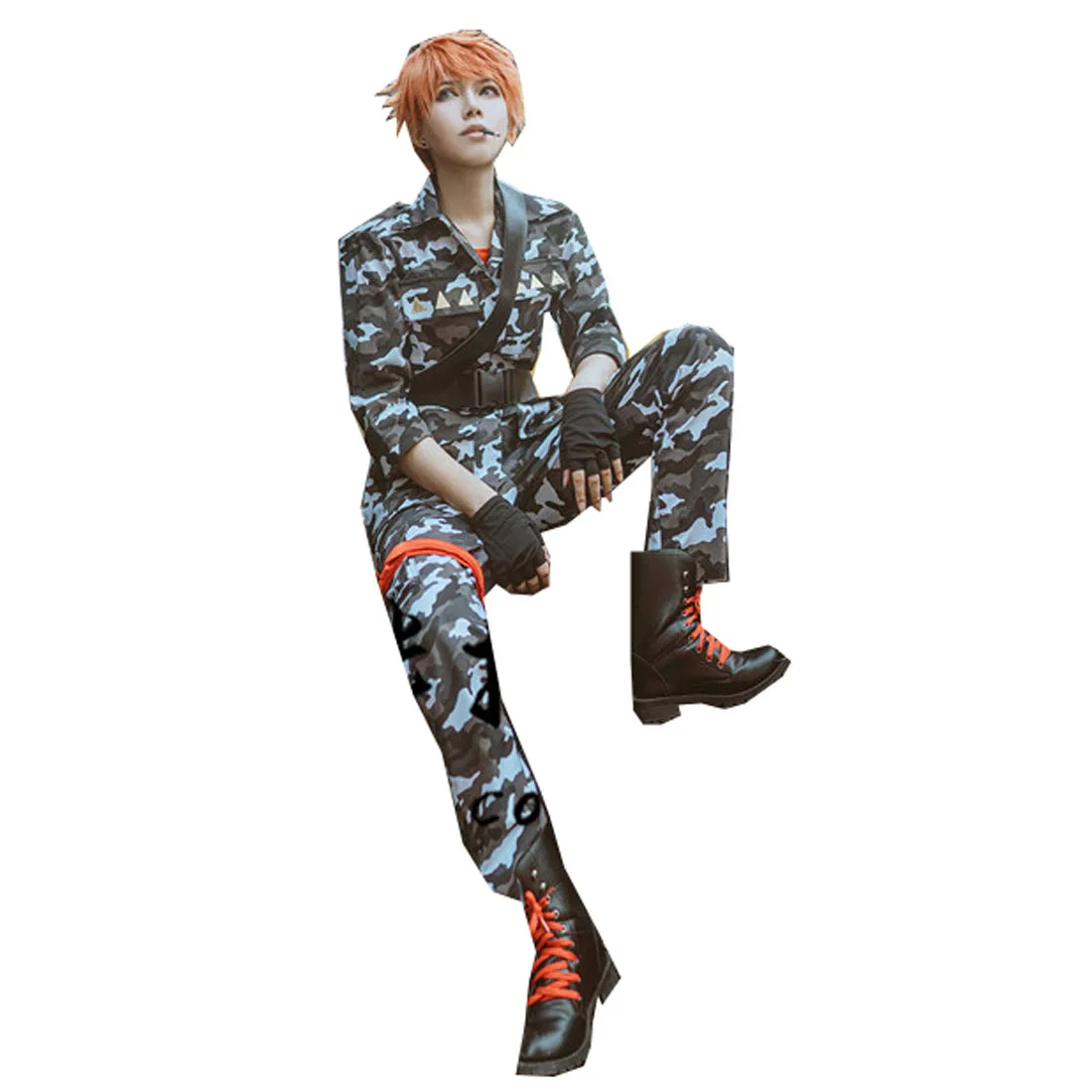 

2021 Anime Voice Actor Division Rap Battle Mad Trigger Crew Rio Mason Busujima Cosplay Costume Camouflage JK Uniform Halloween O