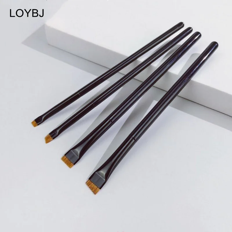 LOYBJ Professional Eye Makeup Brushes Flat Eyeliner Brush Angled Eyebrow Brush Cosmetic Outline Super Fine Make Up Brush Tools