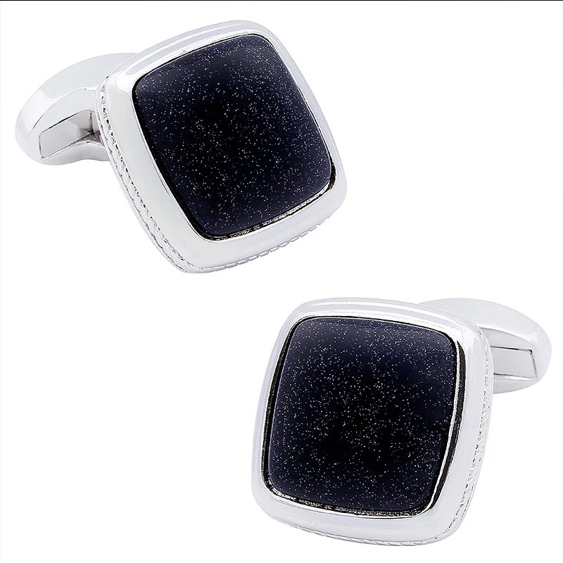 Cufflinks For Men with Gift Box, Rhodium Tone, Polished Mother of Pearl, Suit for Different Suits French Shirts Tuxedos HAWSON