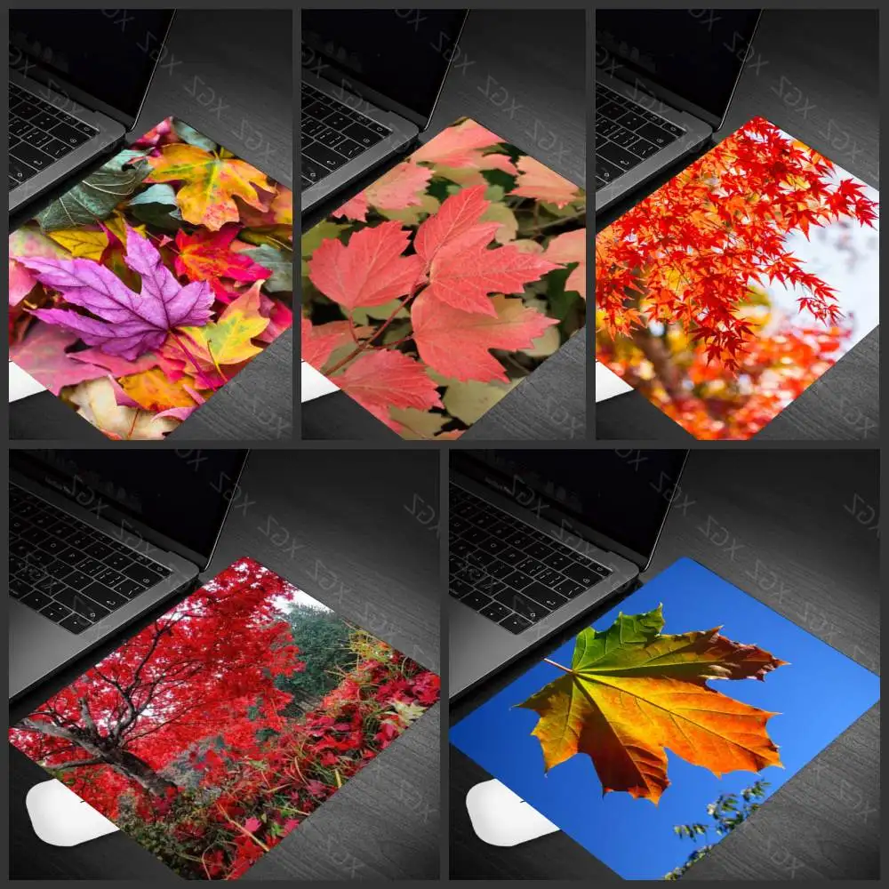 Yzuoan Fashion Pretty Maple Leaf 18x22cm Rubber Non-slip Mouse Pad Computer Mat Game Accessories Mouse Gaming Office Mouse Mat