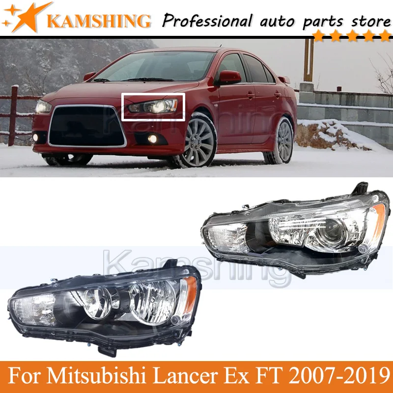 

Kamshing NO BULBS Xenon Front bumper headlight head light For Mitsubishi Lancer Ex FT 2007 2008-2019 head lamp headlamp