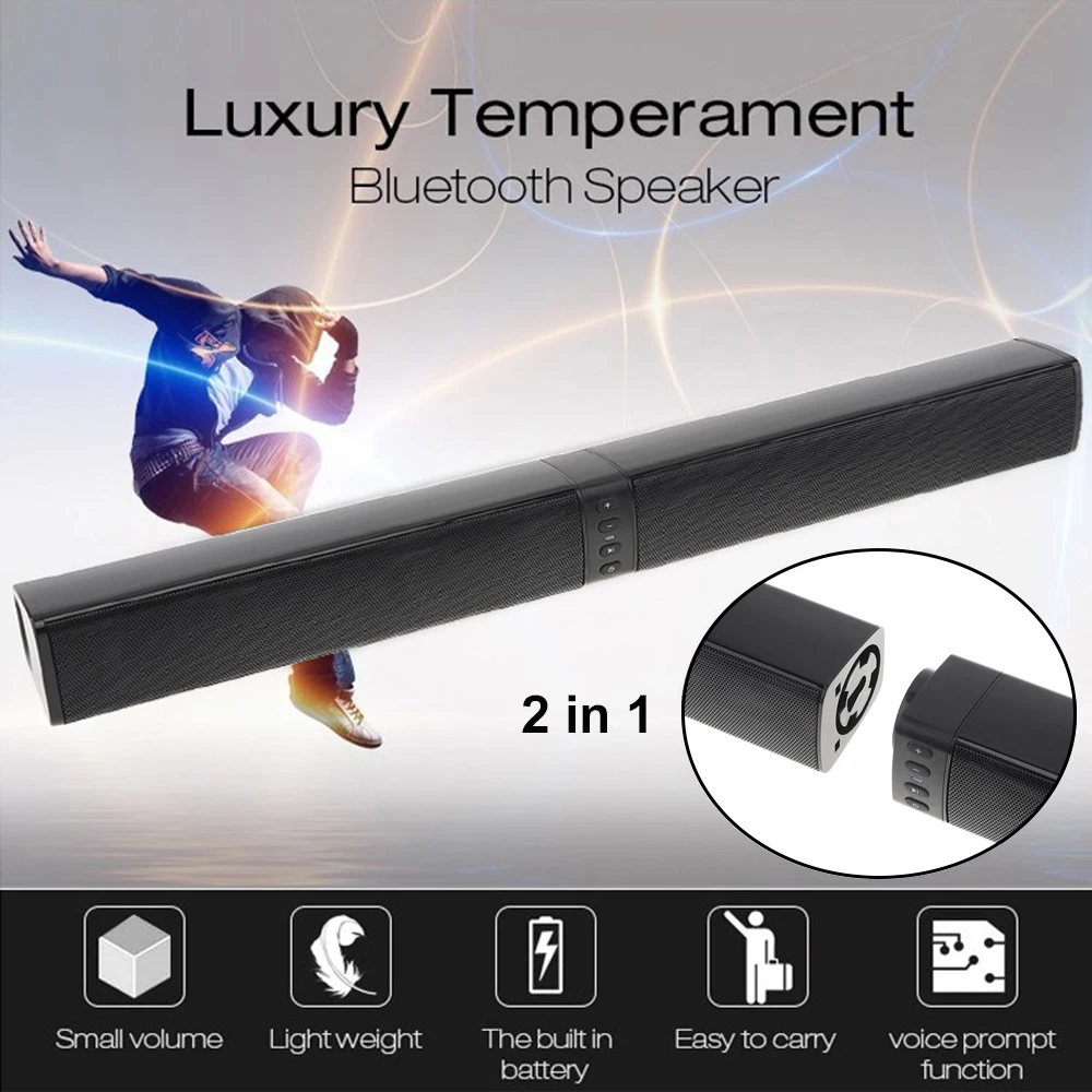 

BS-36 Bluetooth Speaker Home Theater Multi-function Bluetooth Soundbar Speaker Support Foldable and Split for TV PC Smartphone