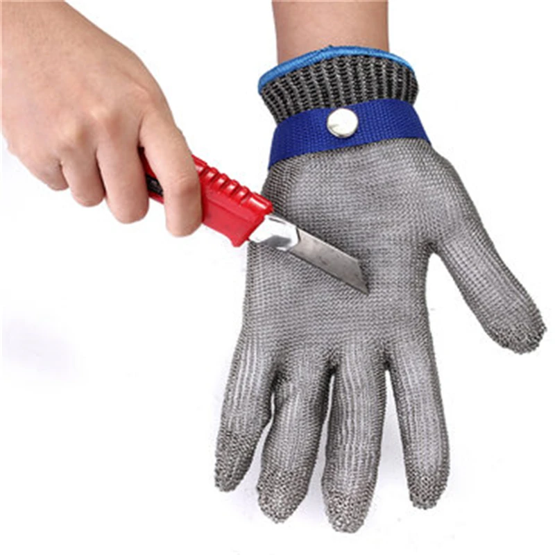 Grade 5 Safety Kitchen Durable Safety Outdoor Work Glove Metal Mesh Butcher Glove  Cut Proof Stab Resistant Stainless Steel 1PCS