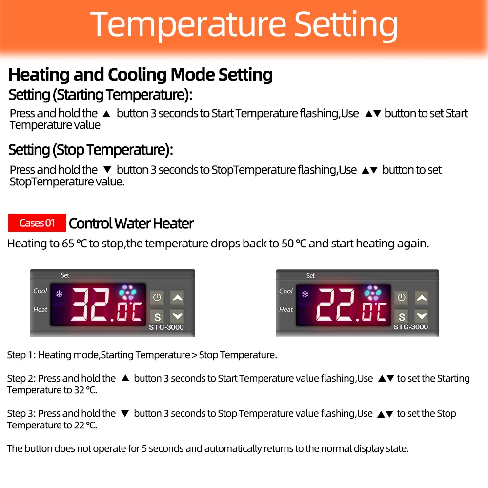 STC-3000 Thermostat Temperature Controller 12V 24V 220V Digital Heater Cooler Incubator Thermometer Sensor Hygrometer 40% off